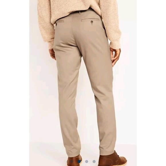 NWT Men's Old Navy Athletic Dress Pants Size 38x34 Khaki - Picture 9 of 9